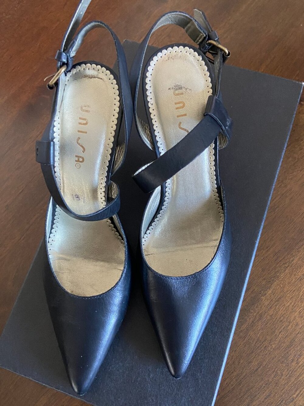 Unisa Leather Sling back Pumps